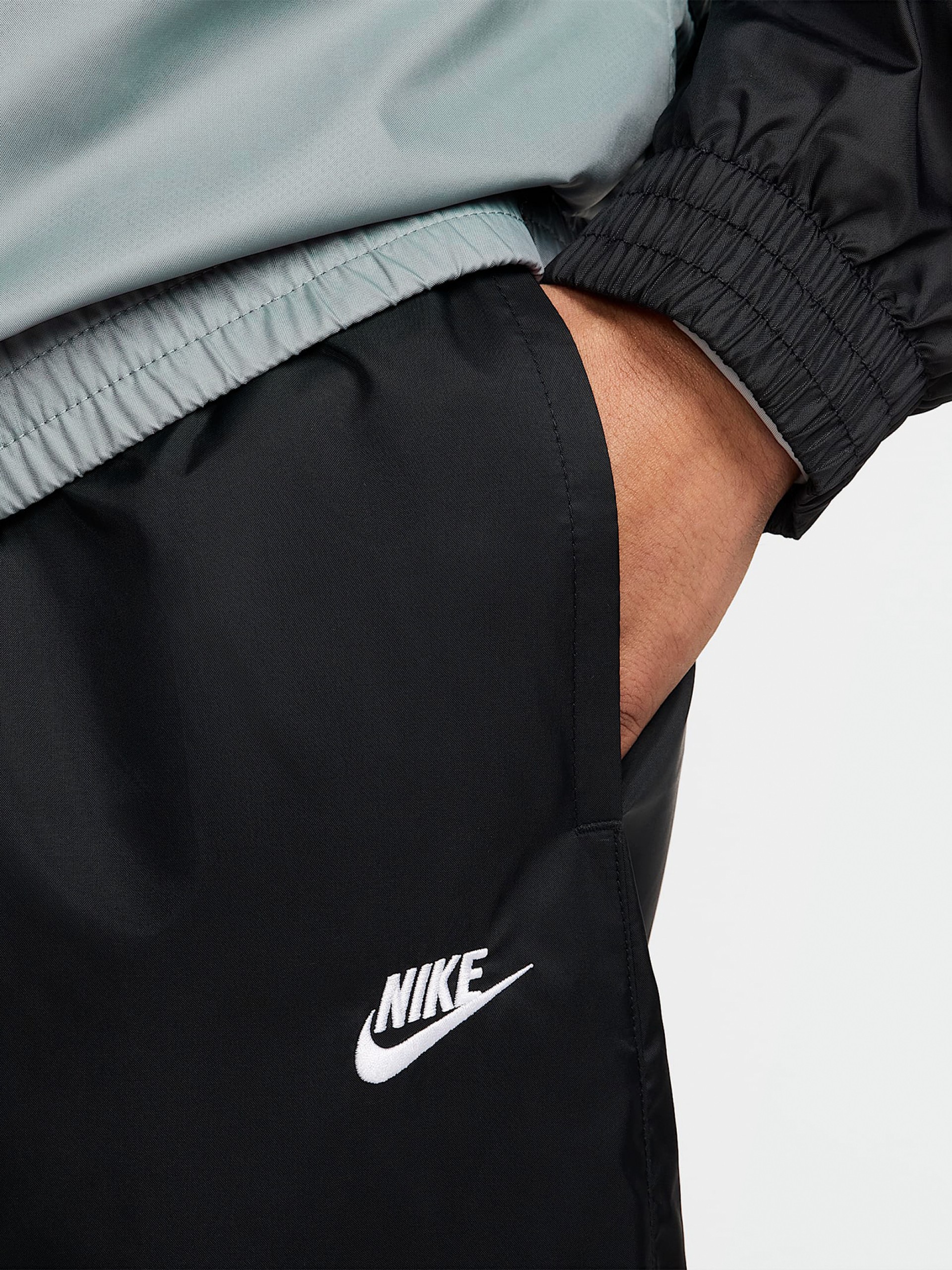 Fato de Treino Nike Club Woven Preto e Cinzento Para Homem