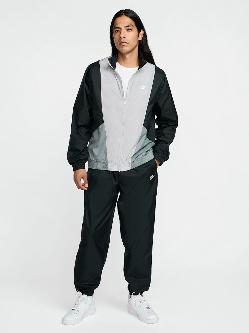 Fato de Treino Nike Club Woven Preto e Cinzento Para Homem
