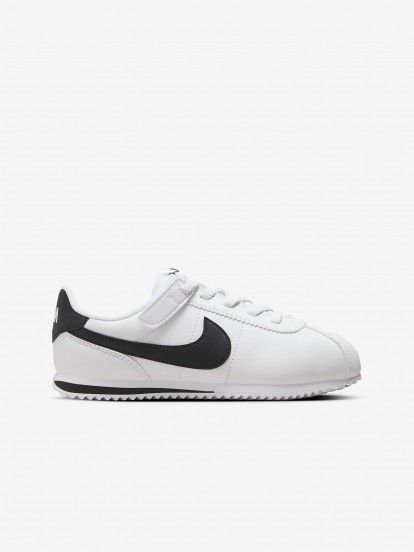Nike Cortez White and Black Sneakers For Children