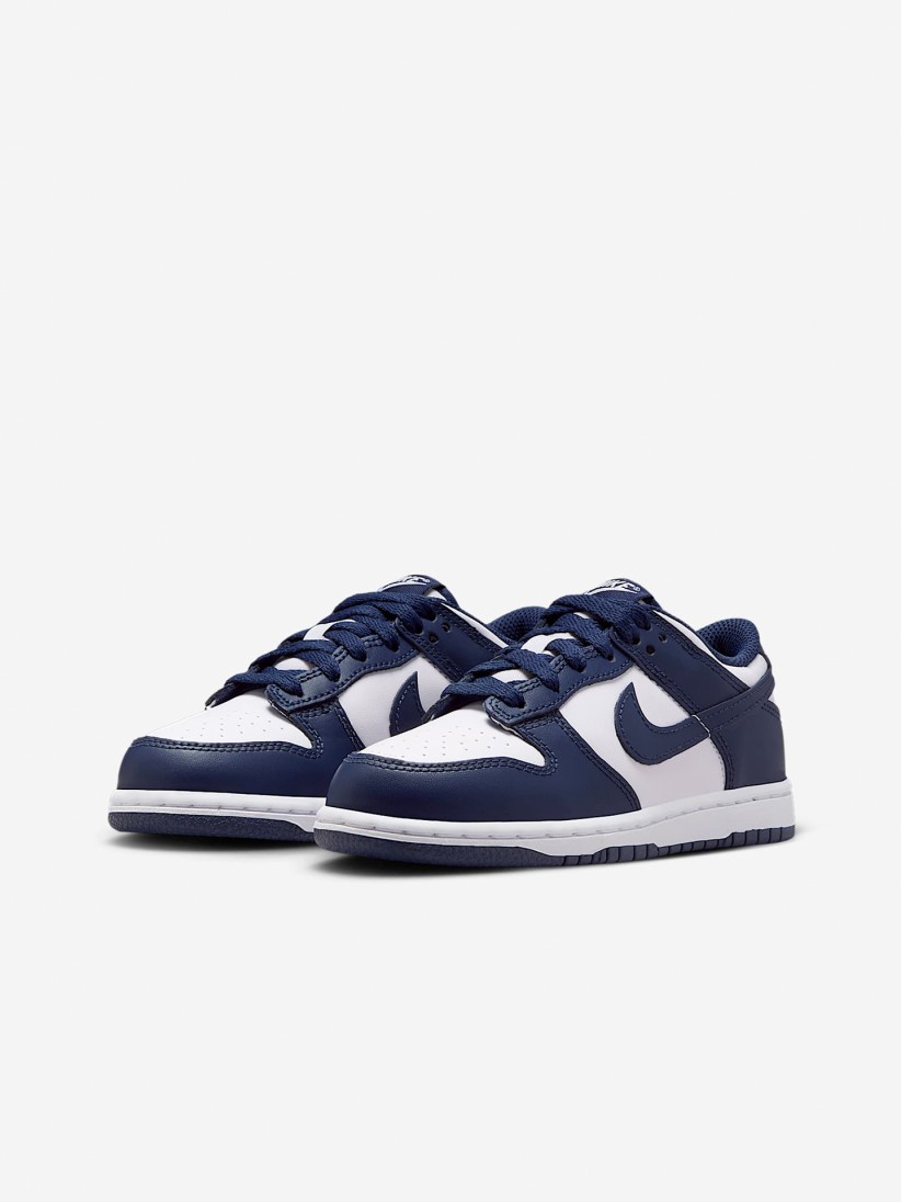 Sapatilhas Nike Dunk Low Azuis e Brancas Para Criana