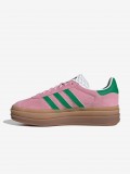 Adidas Gazelle Bold W Pink and Green Sneakers