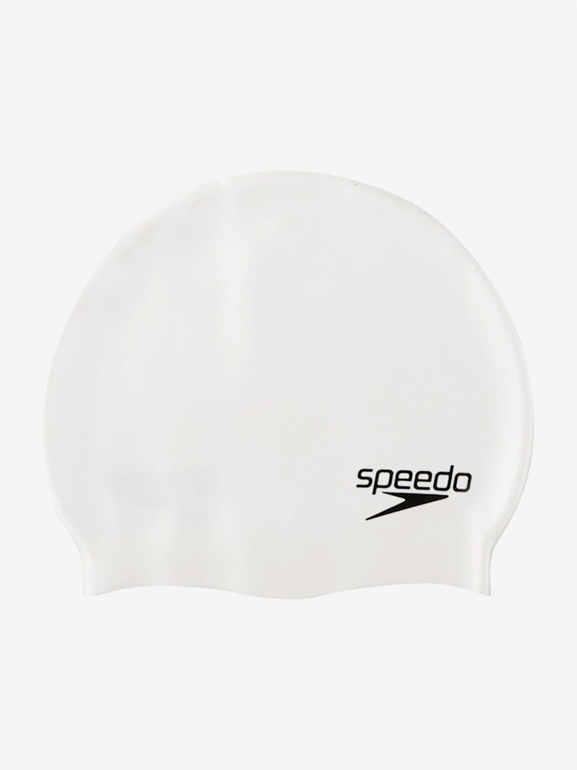 Speedo Plain Flat Silicone White Swimming Cap