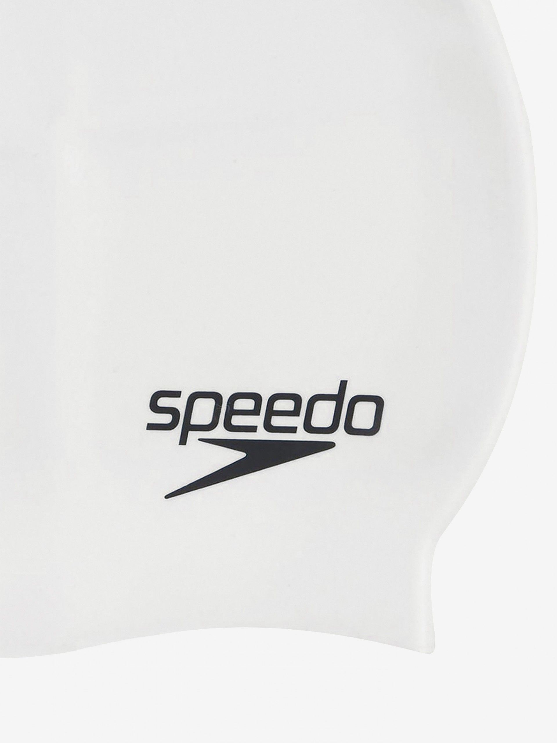 Speedo Plain Flat Silicone White Swimming Cap