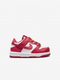 Sapatilhas Nike Dunk Low Vermelhas e Brancas Para Beb