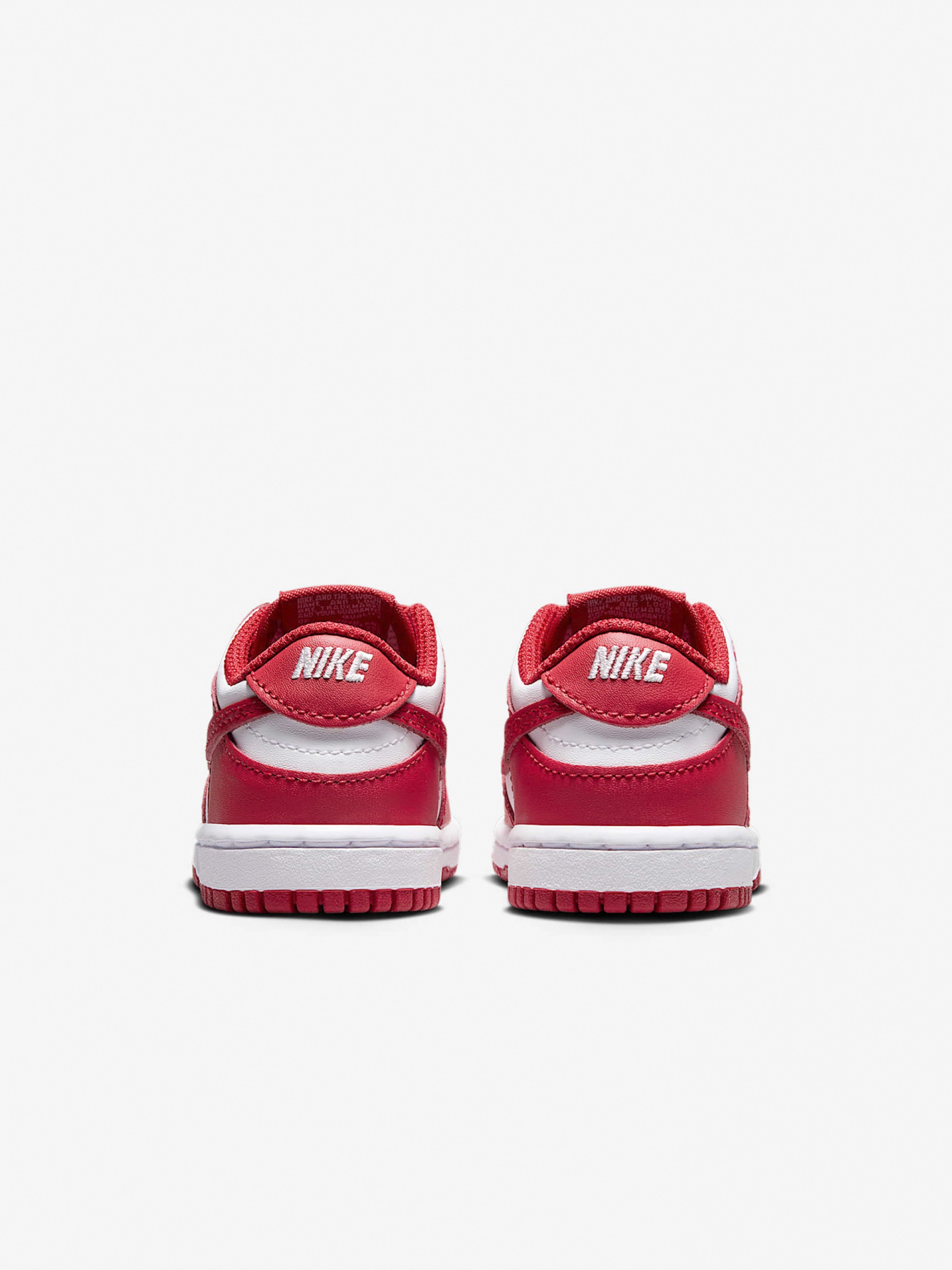 Sapatilhas Nike Dunk Low Vermelhas e Brancas Para Bebé