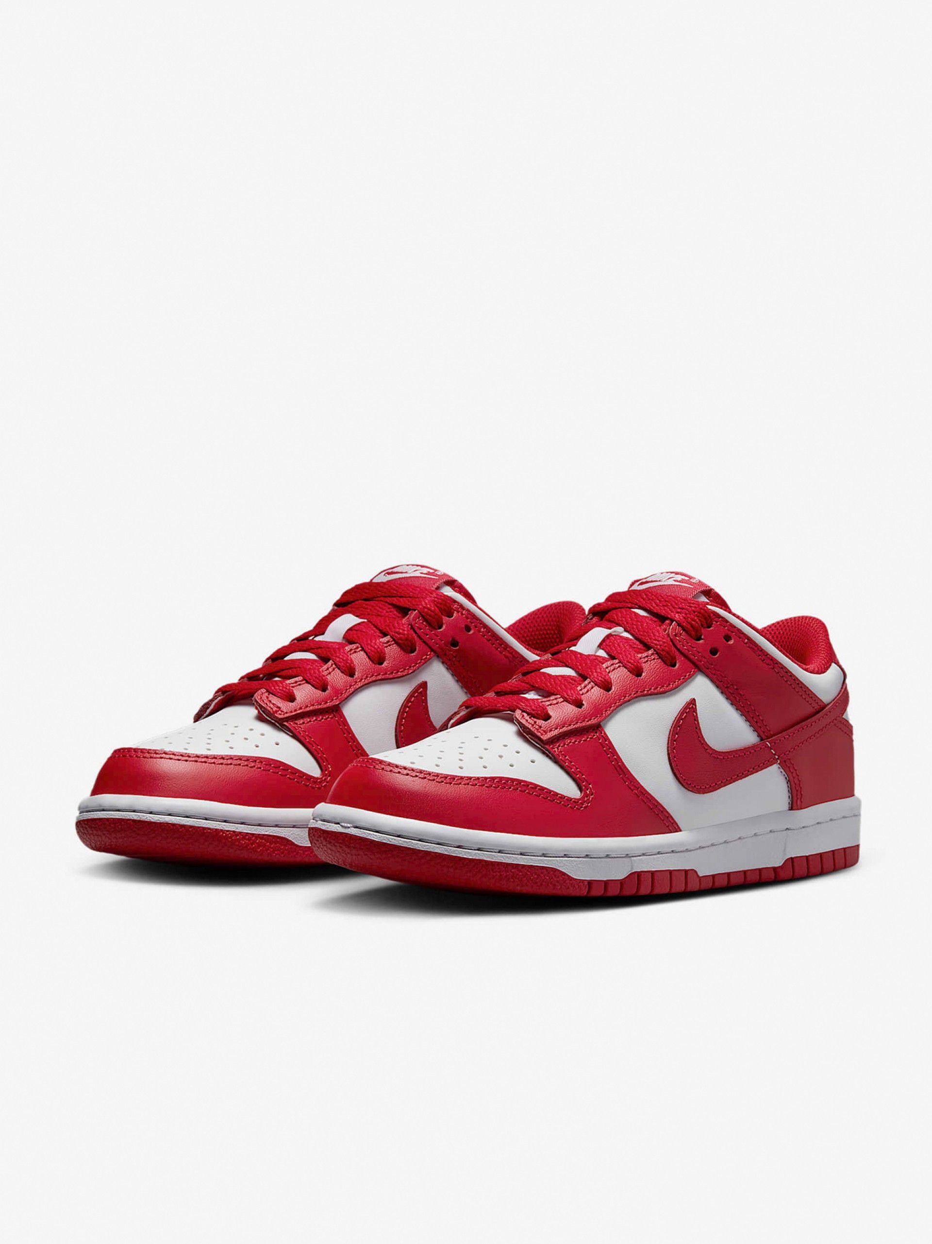 Sapatilhas Nike Dunk Low Vermelhas e Brancas Júnior
