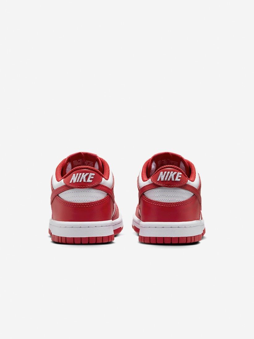 Sapatilhas Nike Dunk Low Vermelhas e Brancas Jnior