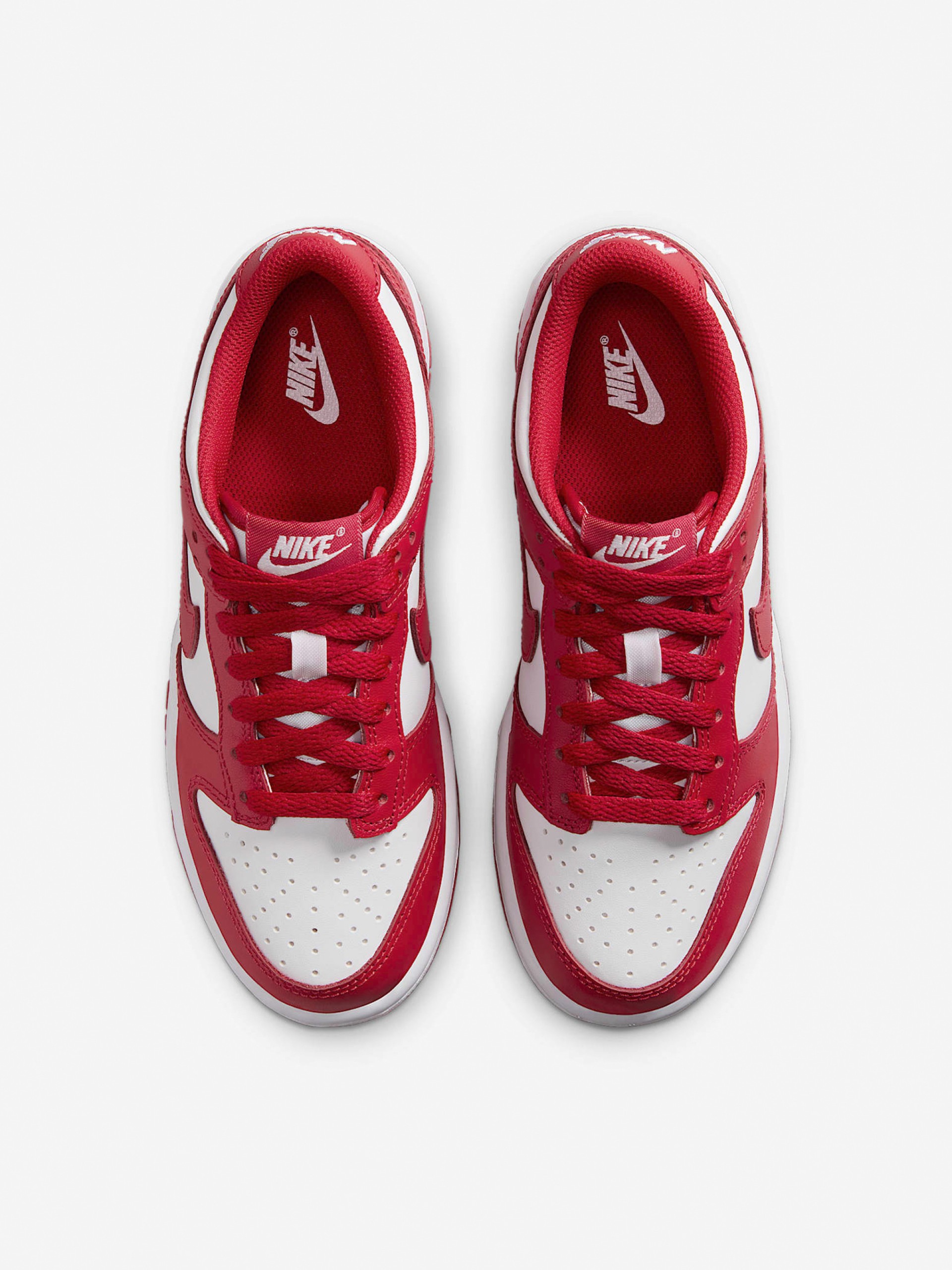 Sapatilhas Nike Dunk Low Vermelhas e Brancas Júnior