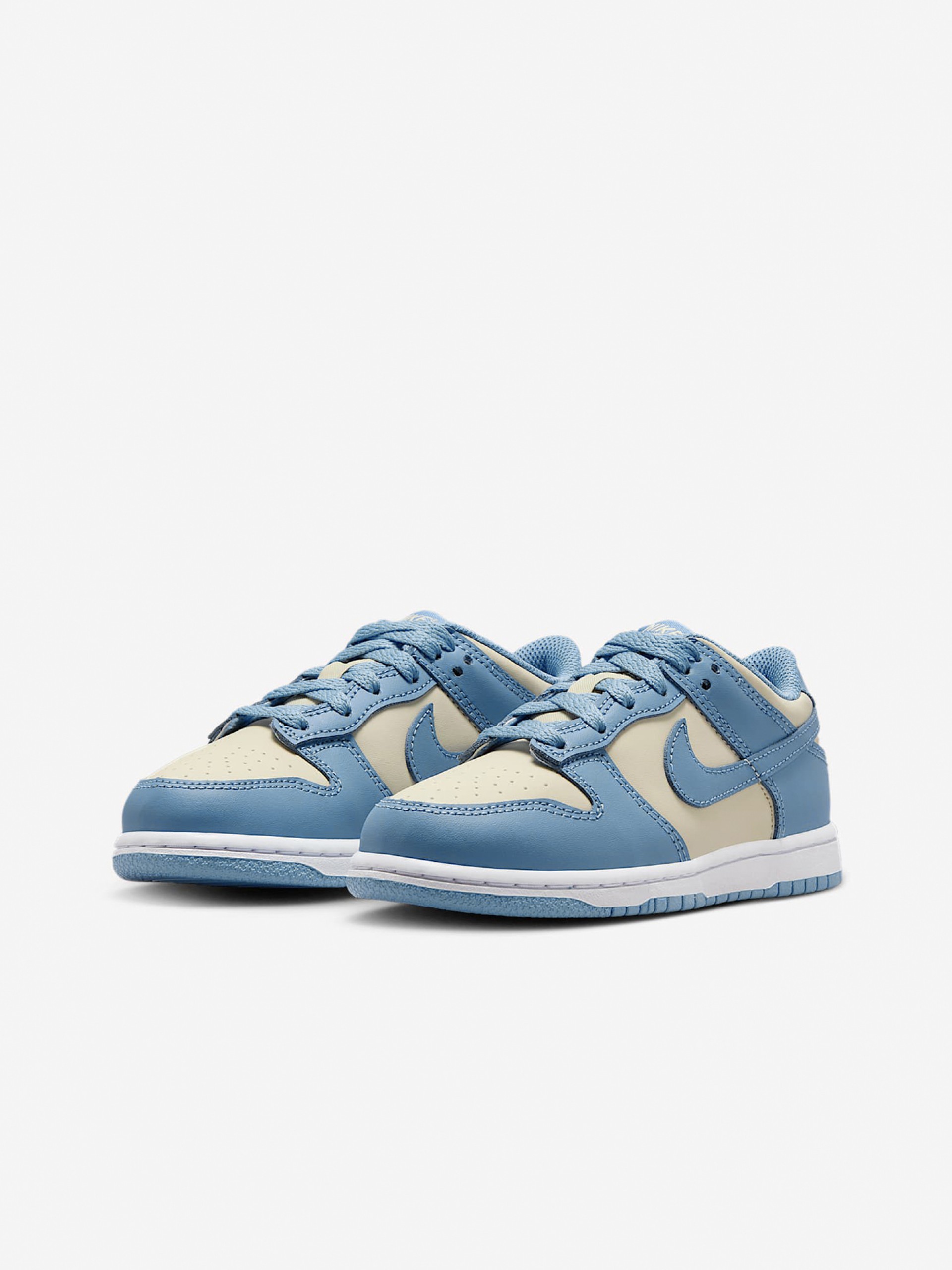 Sapatilhas Nike Dunk Low Azuis e Bege Para Criança