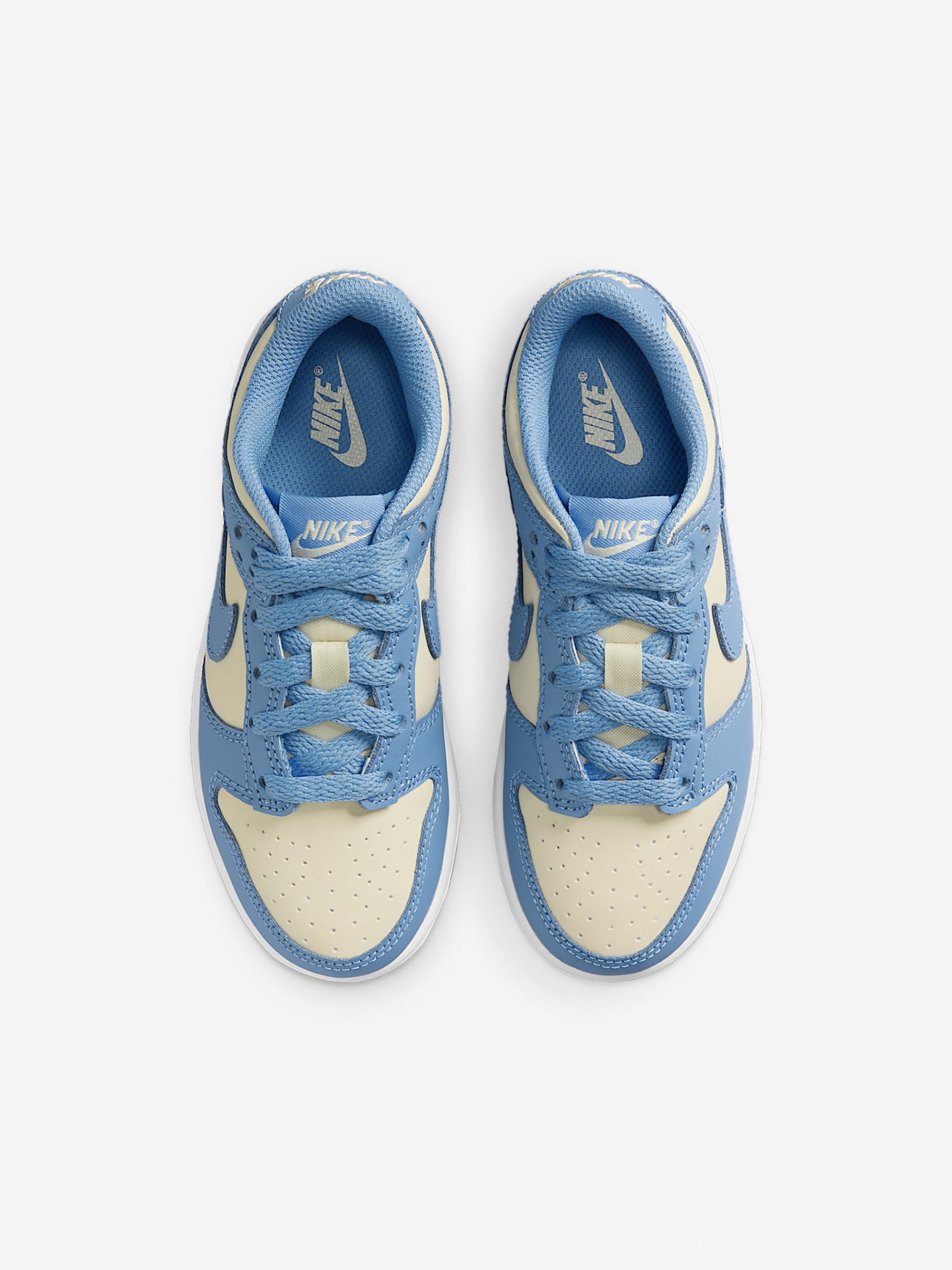 Sapatilhas Nike Dunk Low Azuis e Bege Para Criança