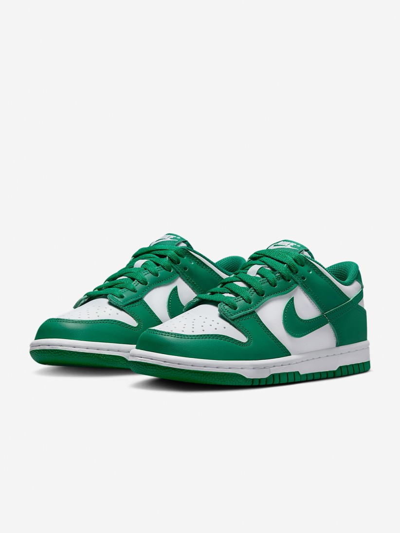 Sapatilhas Nike Dunk Low Verdes e Brancas Jnior