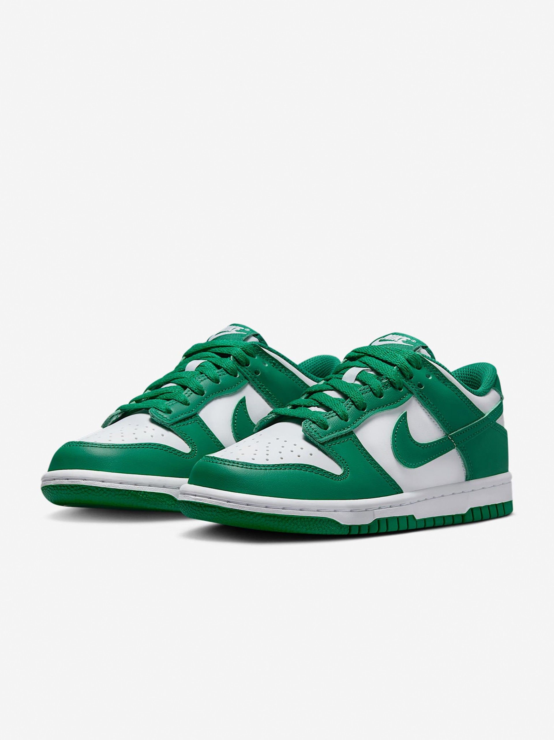 Sapatilhas Nike Dunk Low Verdes e Brancas Júnior