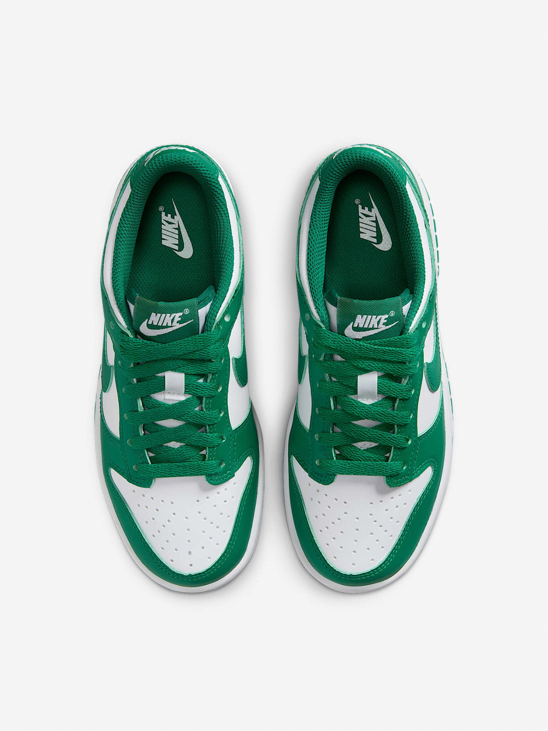 Sapatilhas Nike Dunk Low Verdes e Brancas Júnior