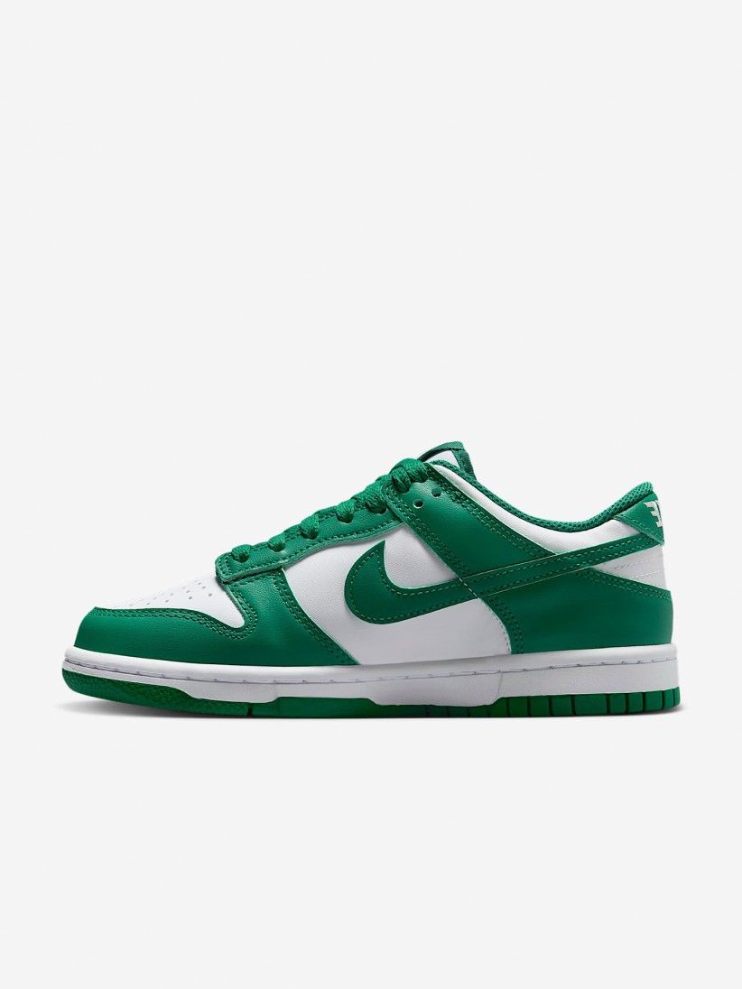Sapatilhas Nike Dunk Low Verdes e Brancas Jnior