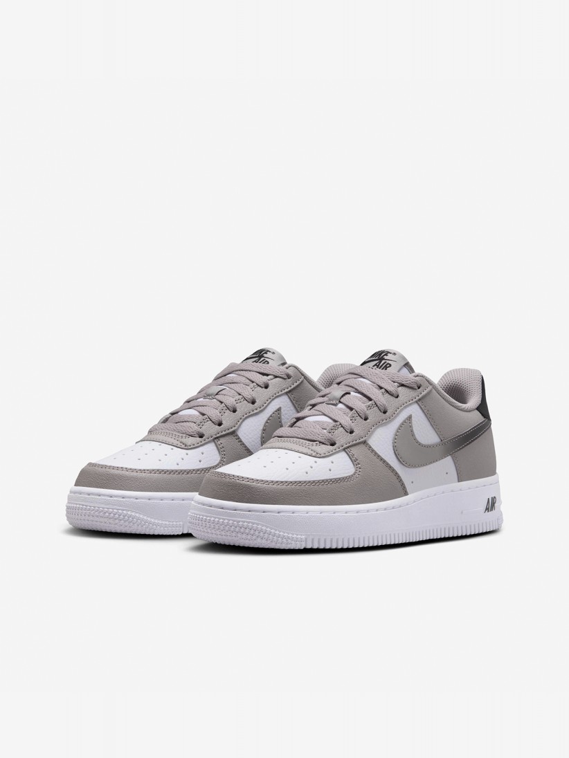 Sapatilhas Nike Air Force 1 Brancas e Cinzentas Para Criana