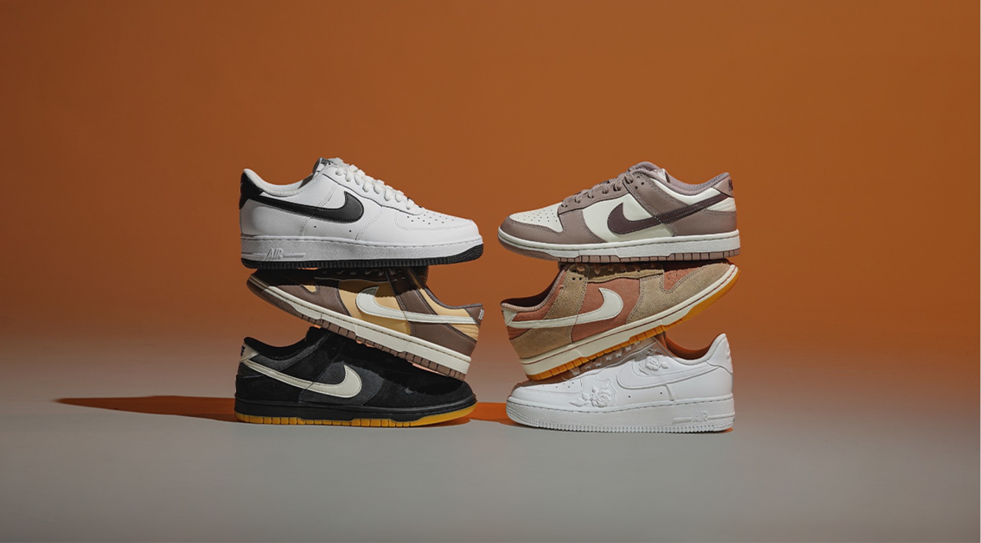 Novos modelos da Nike: Nike Dunk Low e Nike Air Force 1