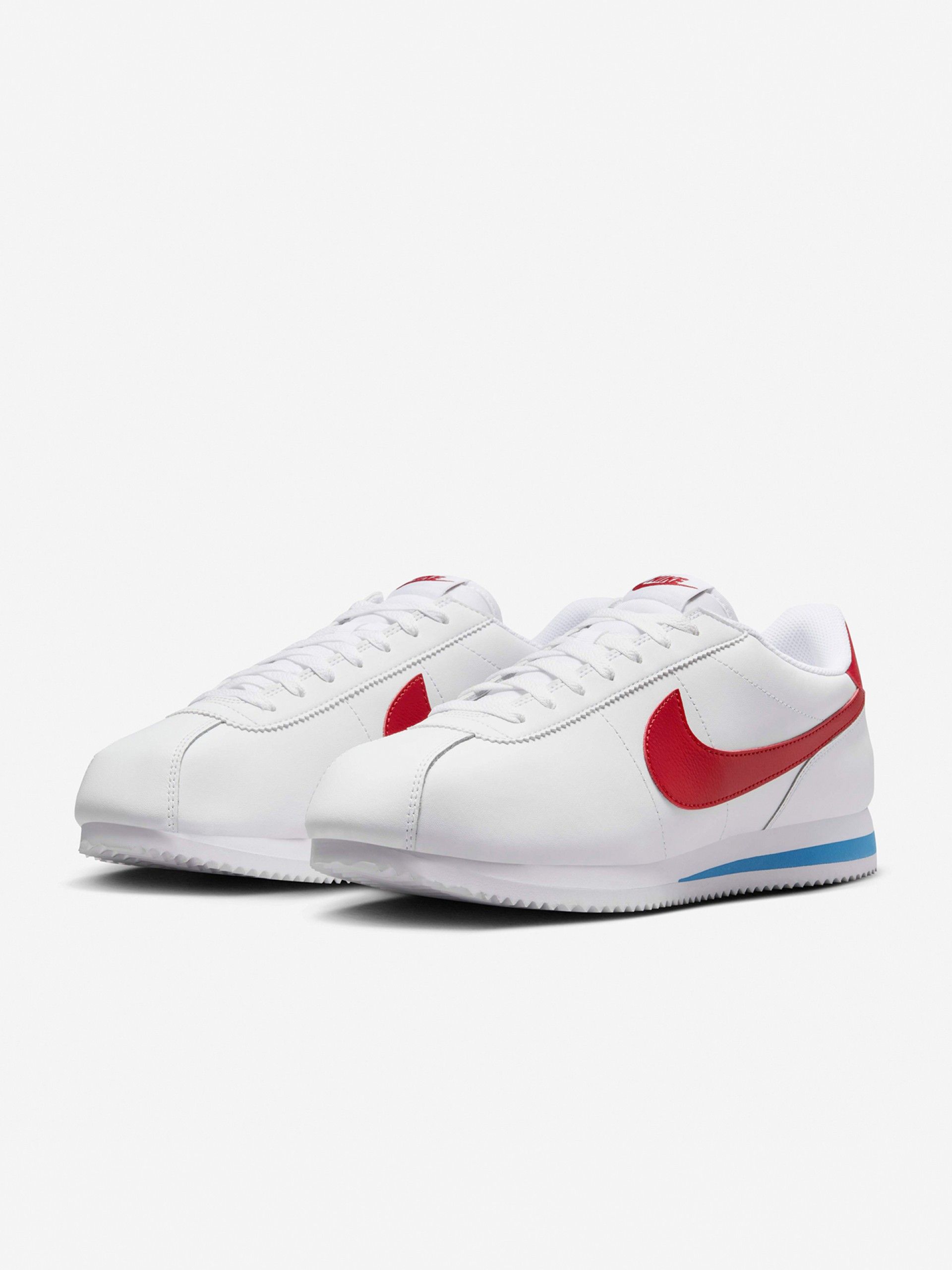Zapatillas Nike Cortez Blancas y Rojas Para Hombre