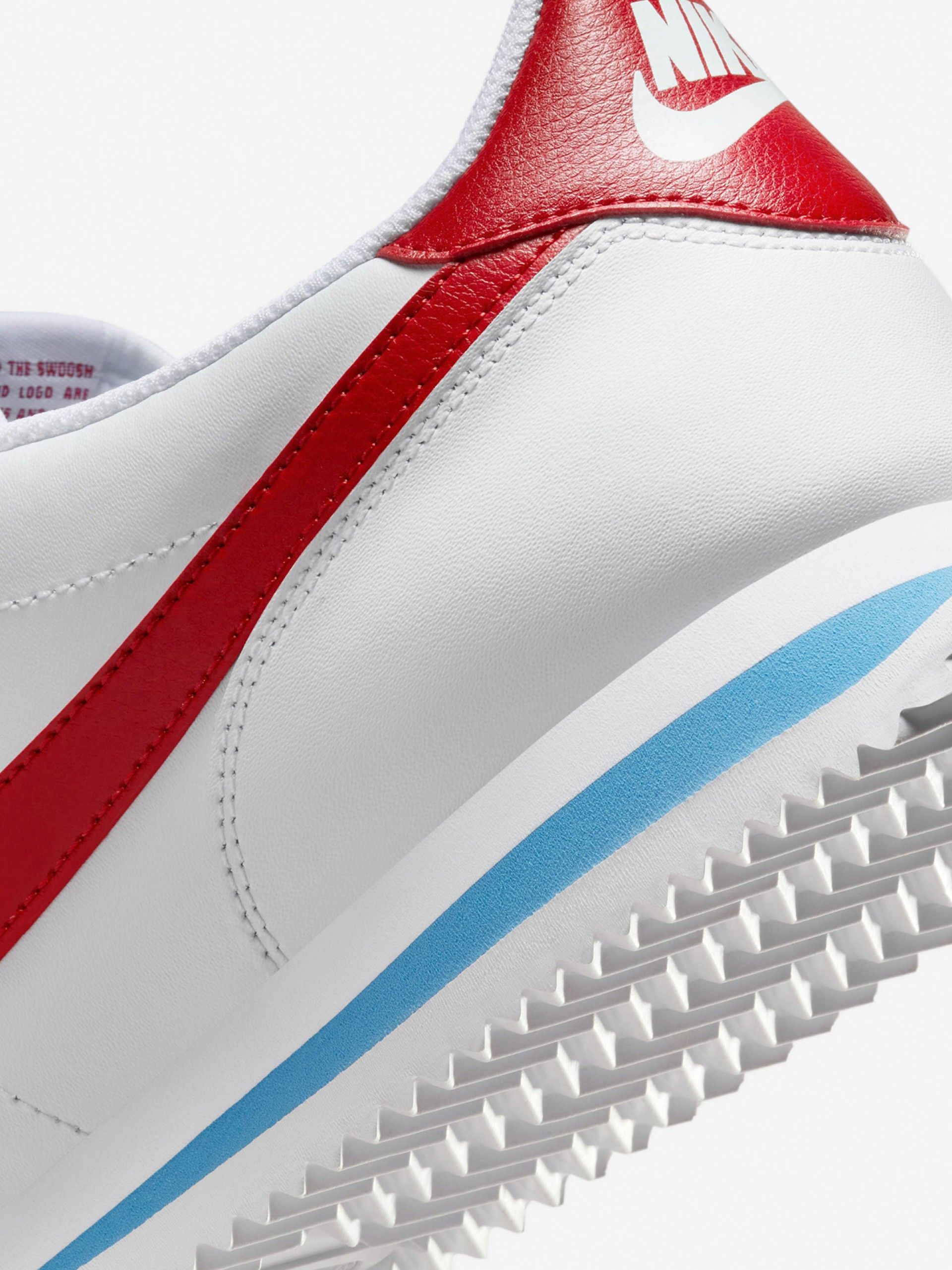 Zapatillas Nike Cortez Blancas y Rojas Para Hombre