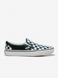Zapatillas Vans Slip-On Checkerboard Verdes y Blancas