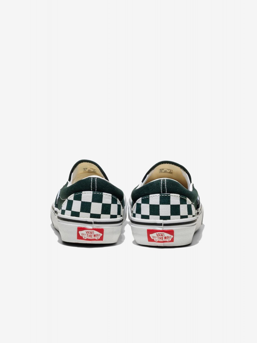 Zapatillas Vans Slip-On Checkerboard Verdes y Blancas