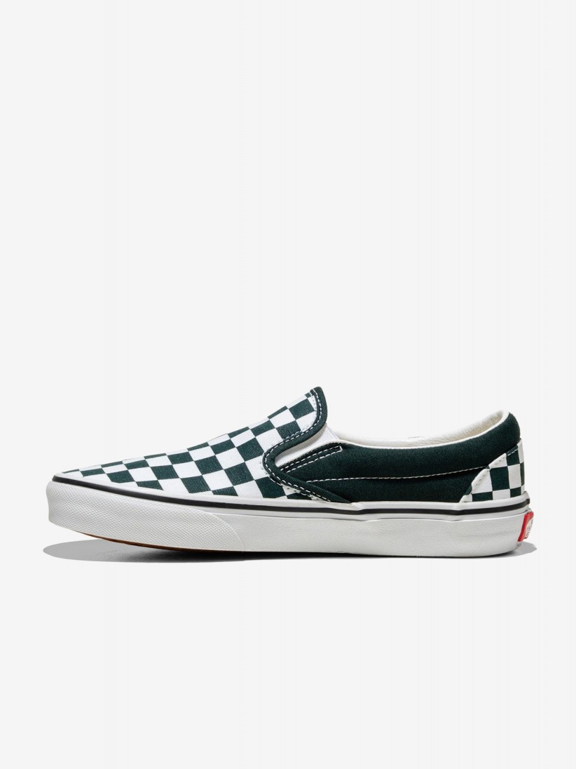 Zapatillas Vans Slip-On Checkerboard Verdes y Blancas