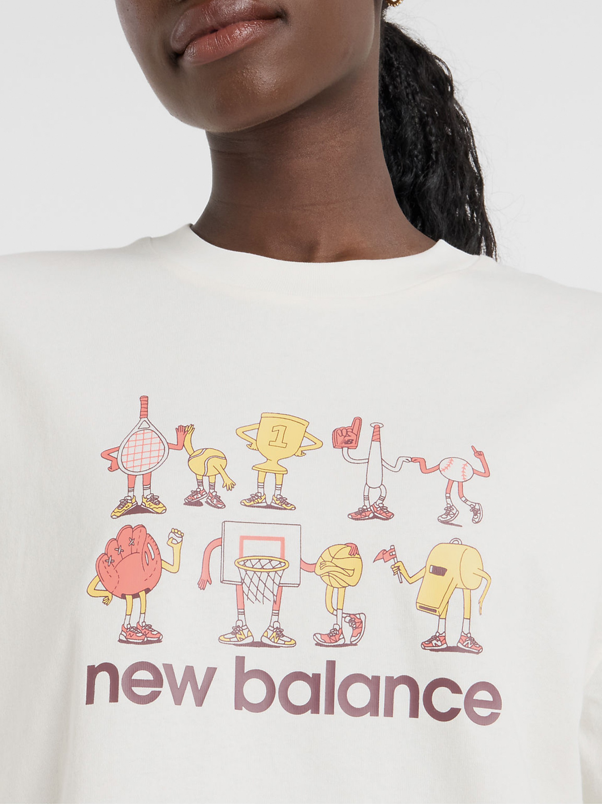 New Balance Athletics Sporting Club Cartoon Beige T-shirt