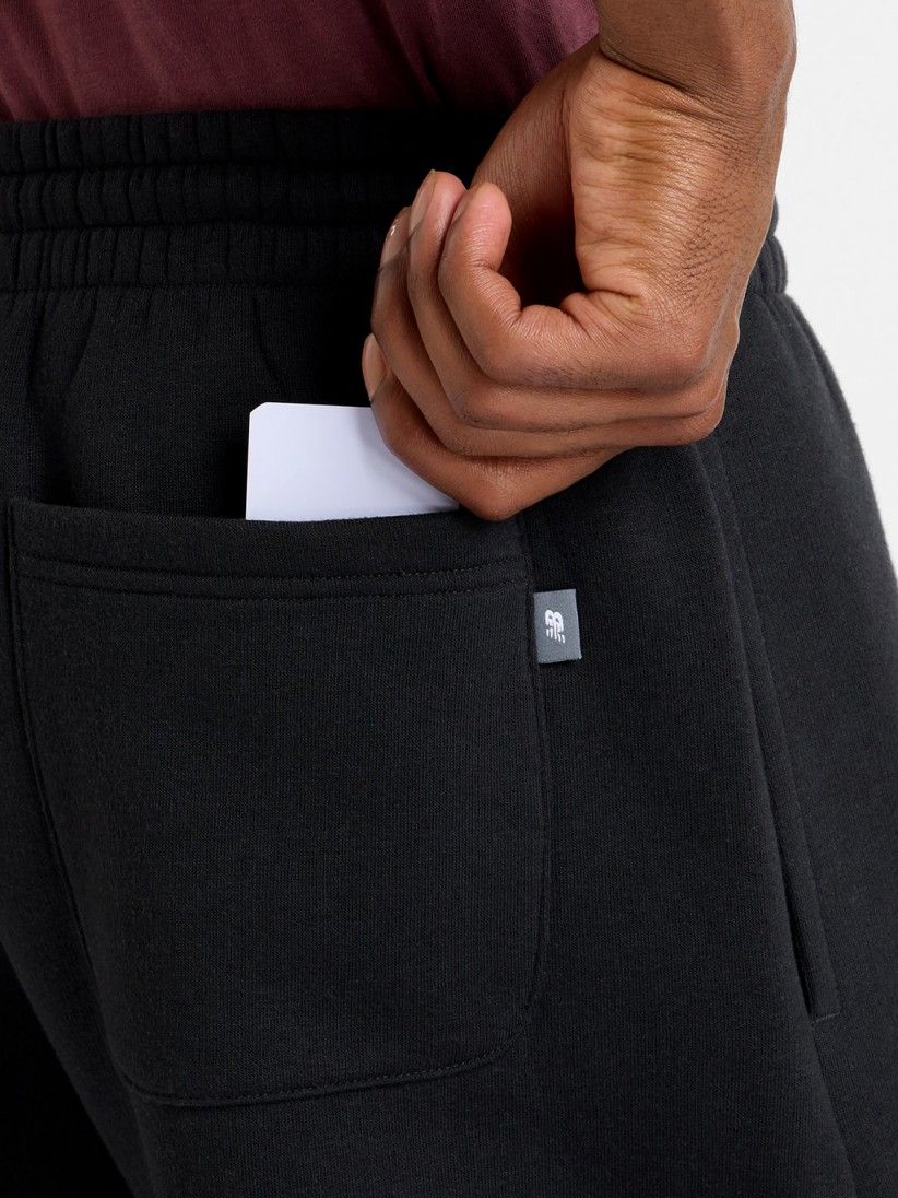 New Balance Reimagined Graphic Fleece Jogger Black Trousers