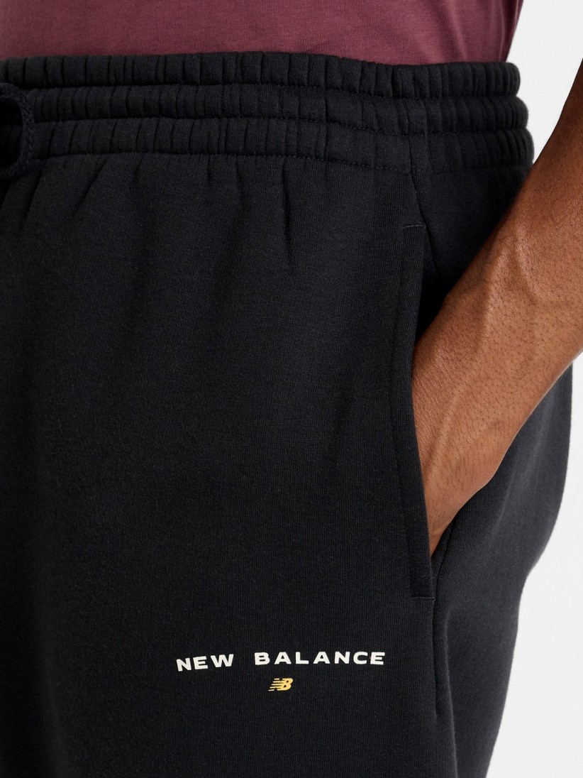 New Balance Reimagined Graphic Fleece Jogger Black Trousers