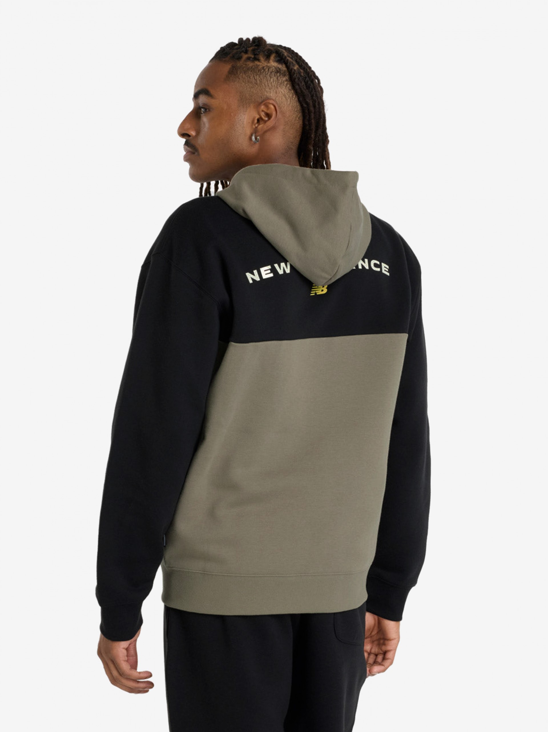 Chaqueta con Capucha New Balance Reimagined Graphic Verde y Negra