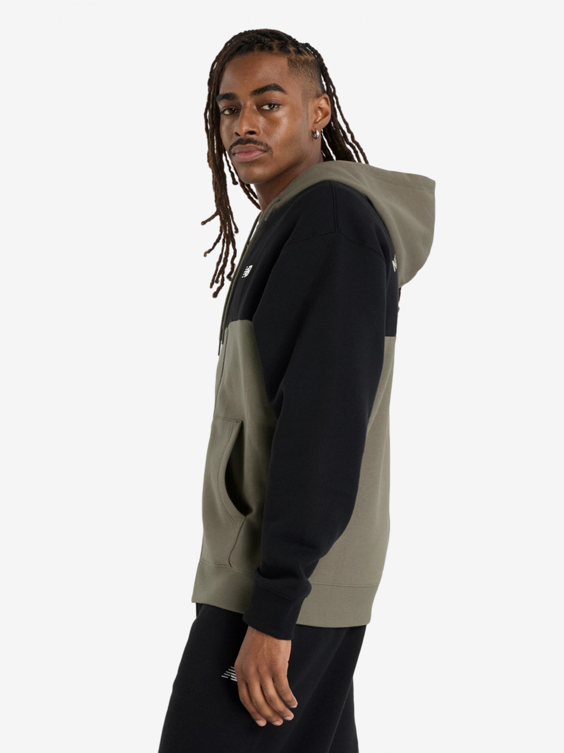 Chaqueta con Capucha New Balance Reimagined Graphic Verde y Negra