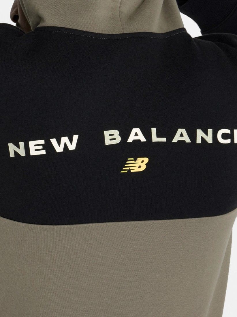 Casaco com Capuz New Balance Reimagined Graphic Verde e Preto