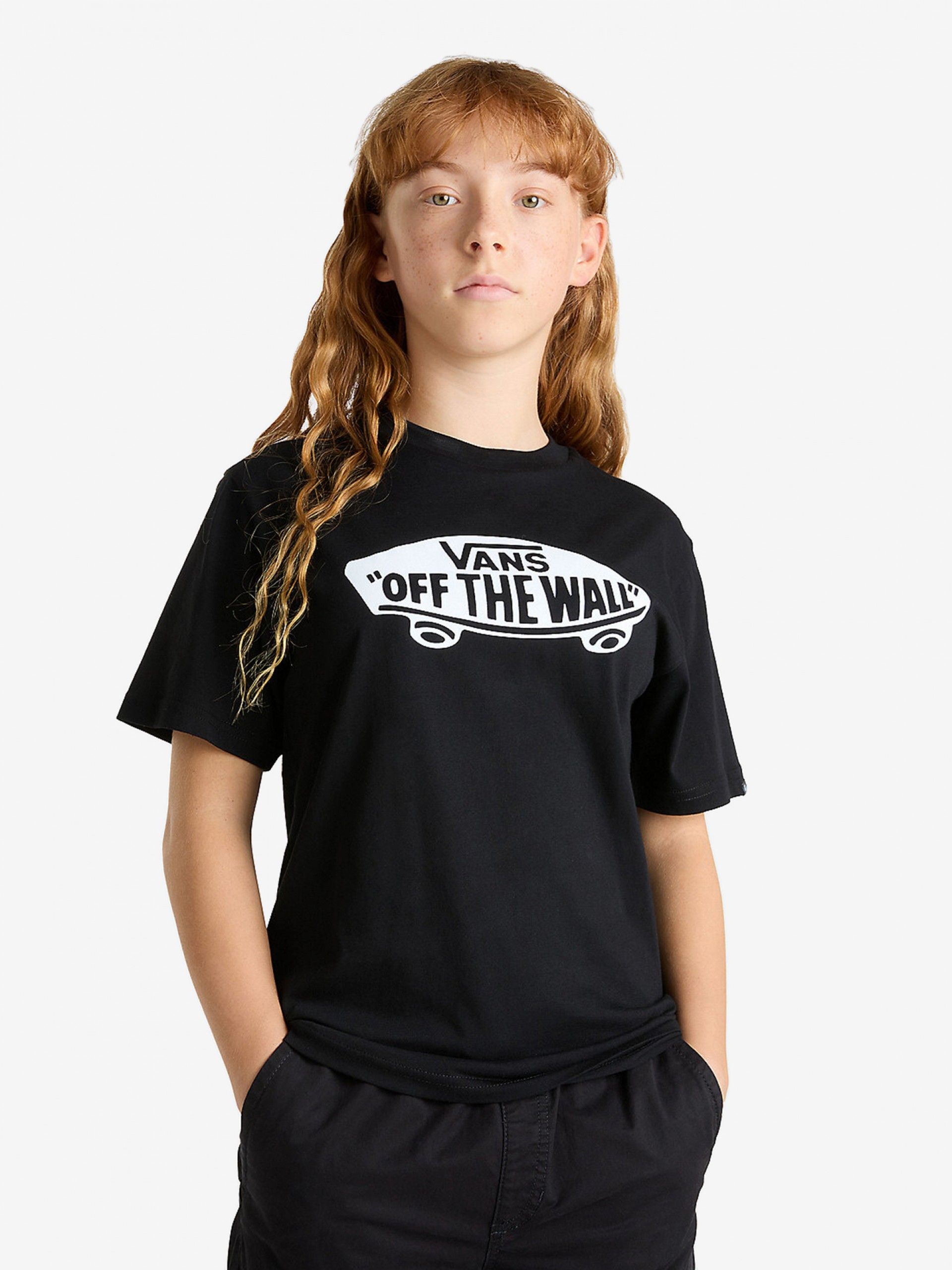 Camiseta Vans Style 76 Kids Negra