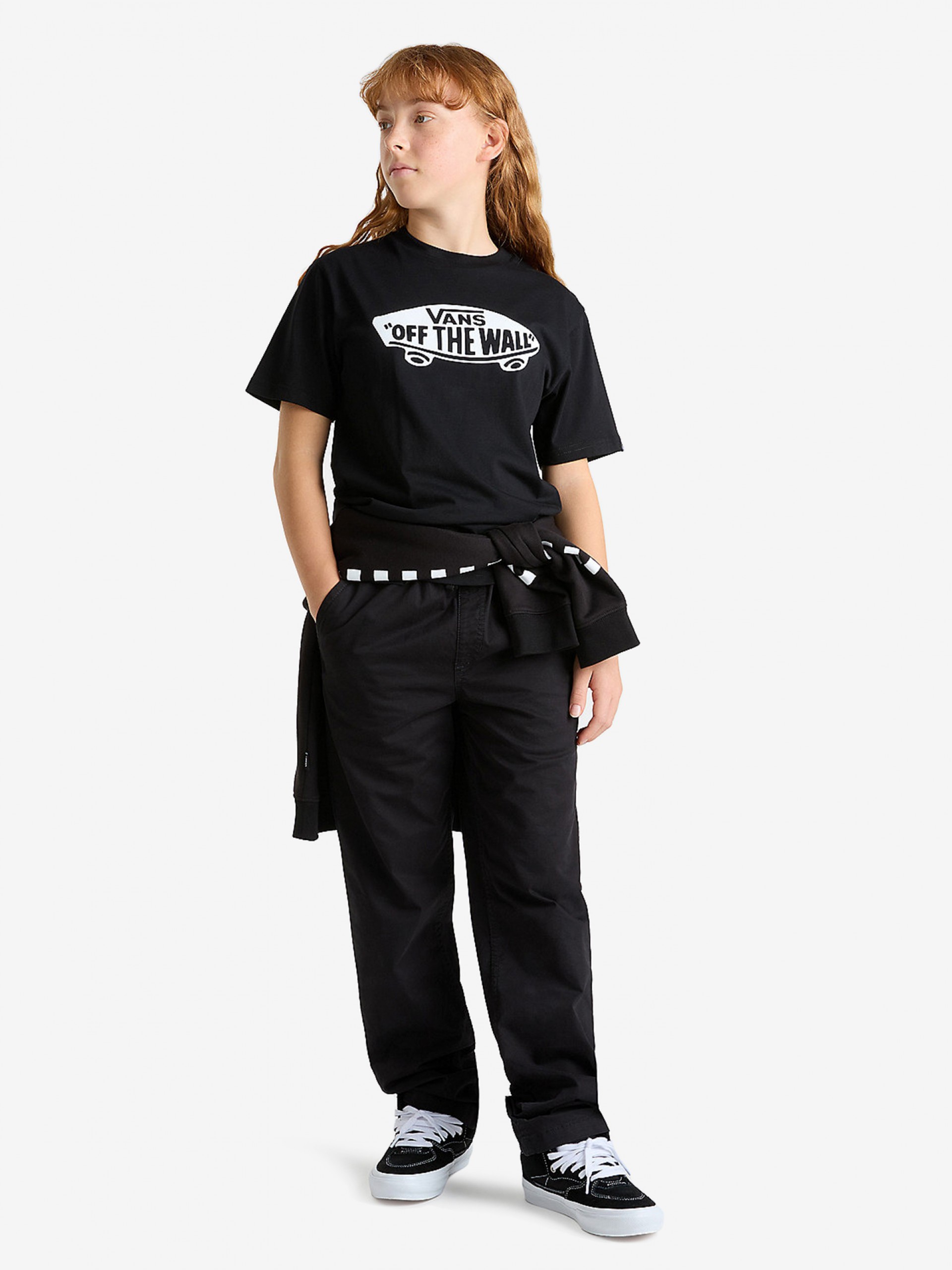 Camiseta Vans Style 76 Kids Negra