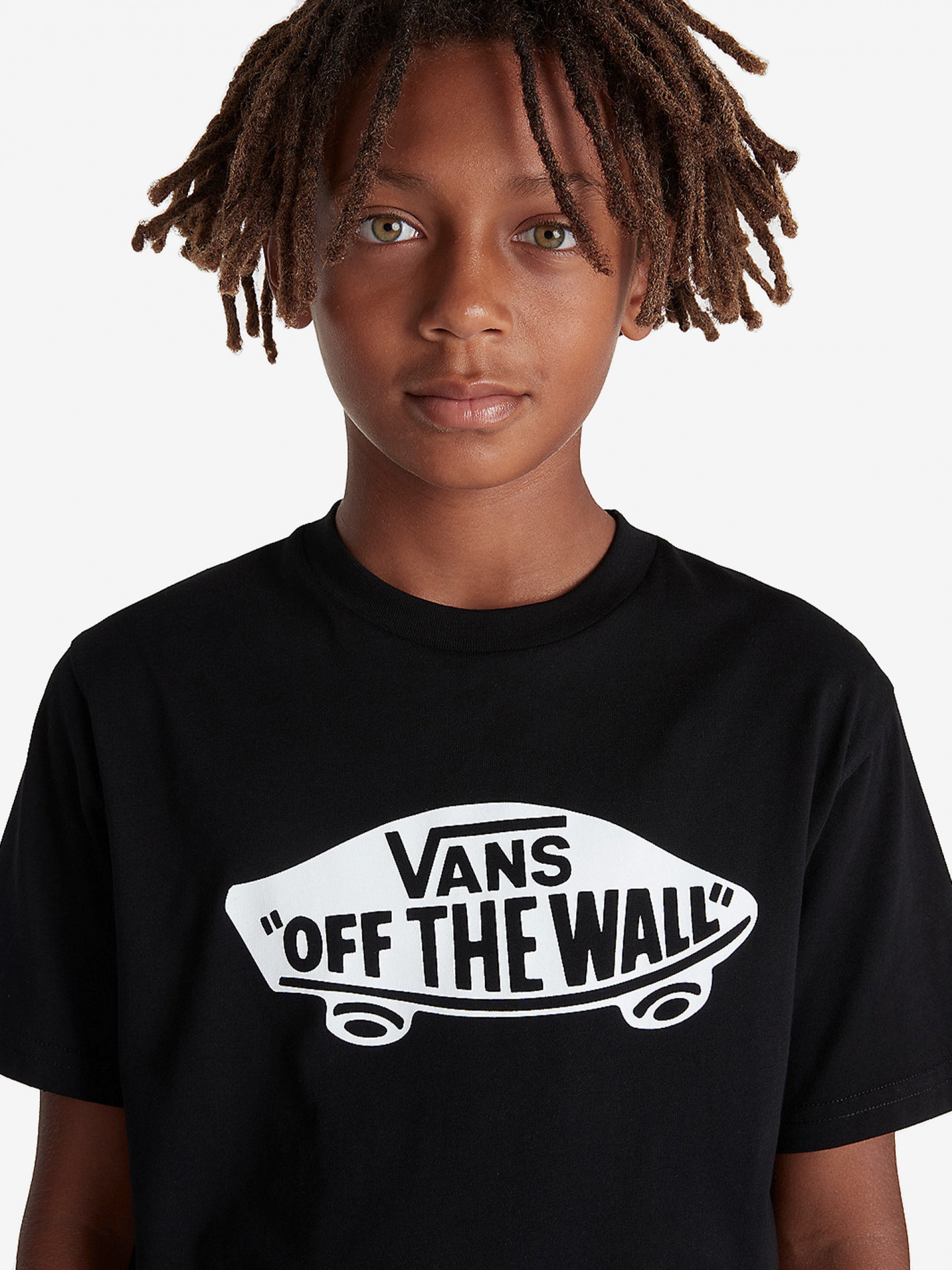 Camiseta Vans Style 76 Kids Negra