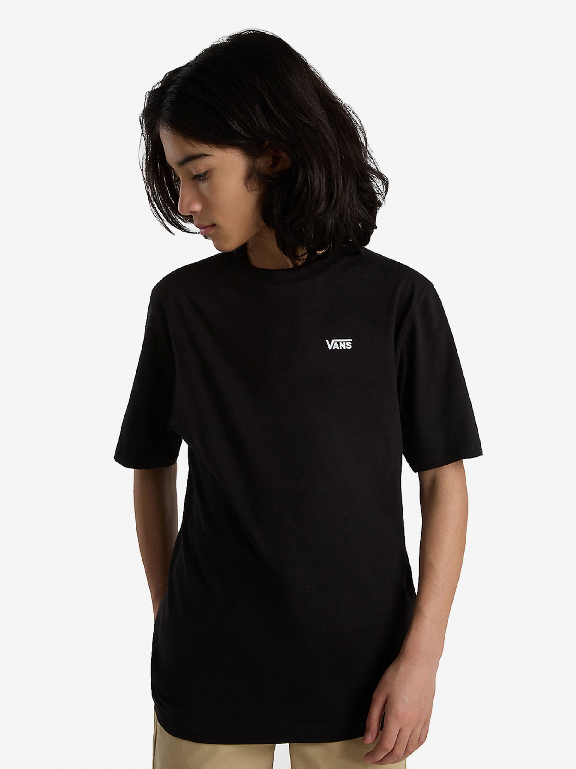 Camiseta Vans By Left Chest Kids Negra