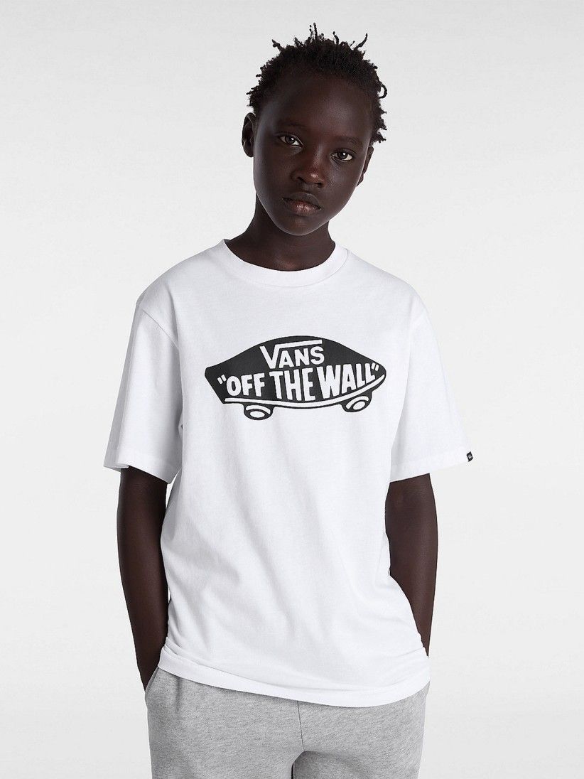 T-shirt Vans Style 76 Kids Branca