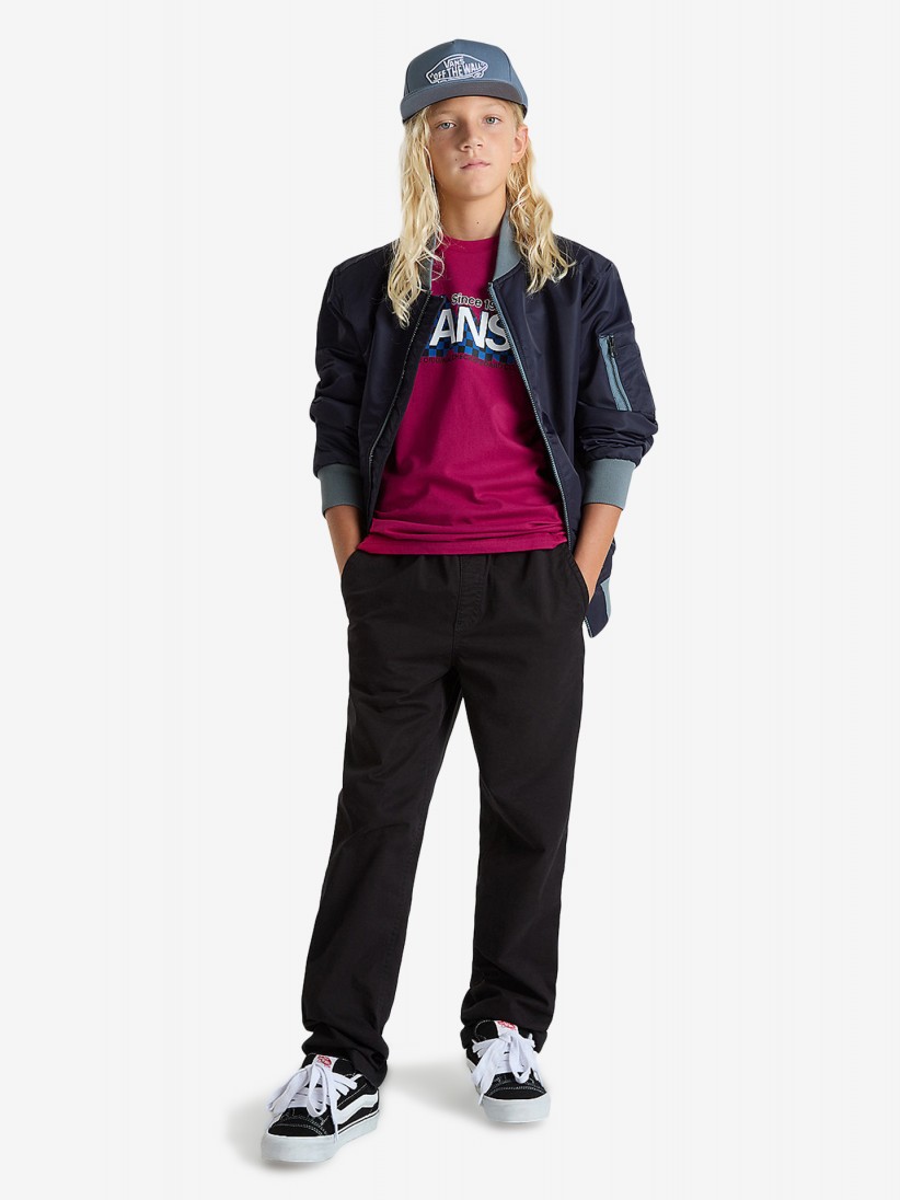 T-shirt Vans Checker Drop Kids Rosa