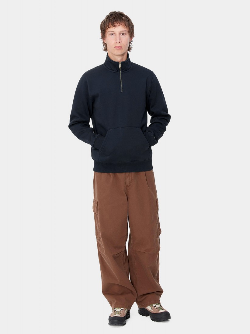 Carhartt WIP Chase Neck Blue Zip Sweater
