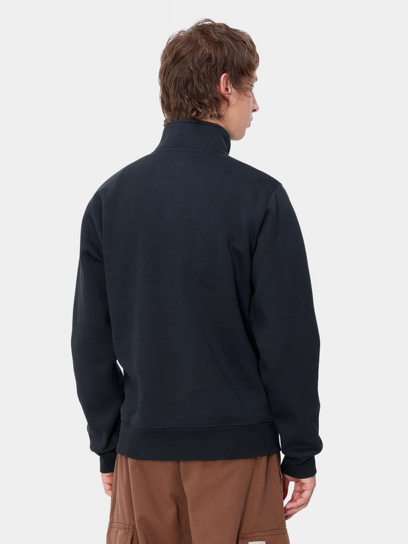 Carhartt WIP Chase Neck Blue Zip Sweater