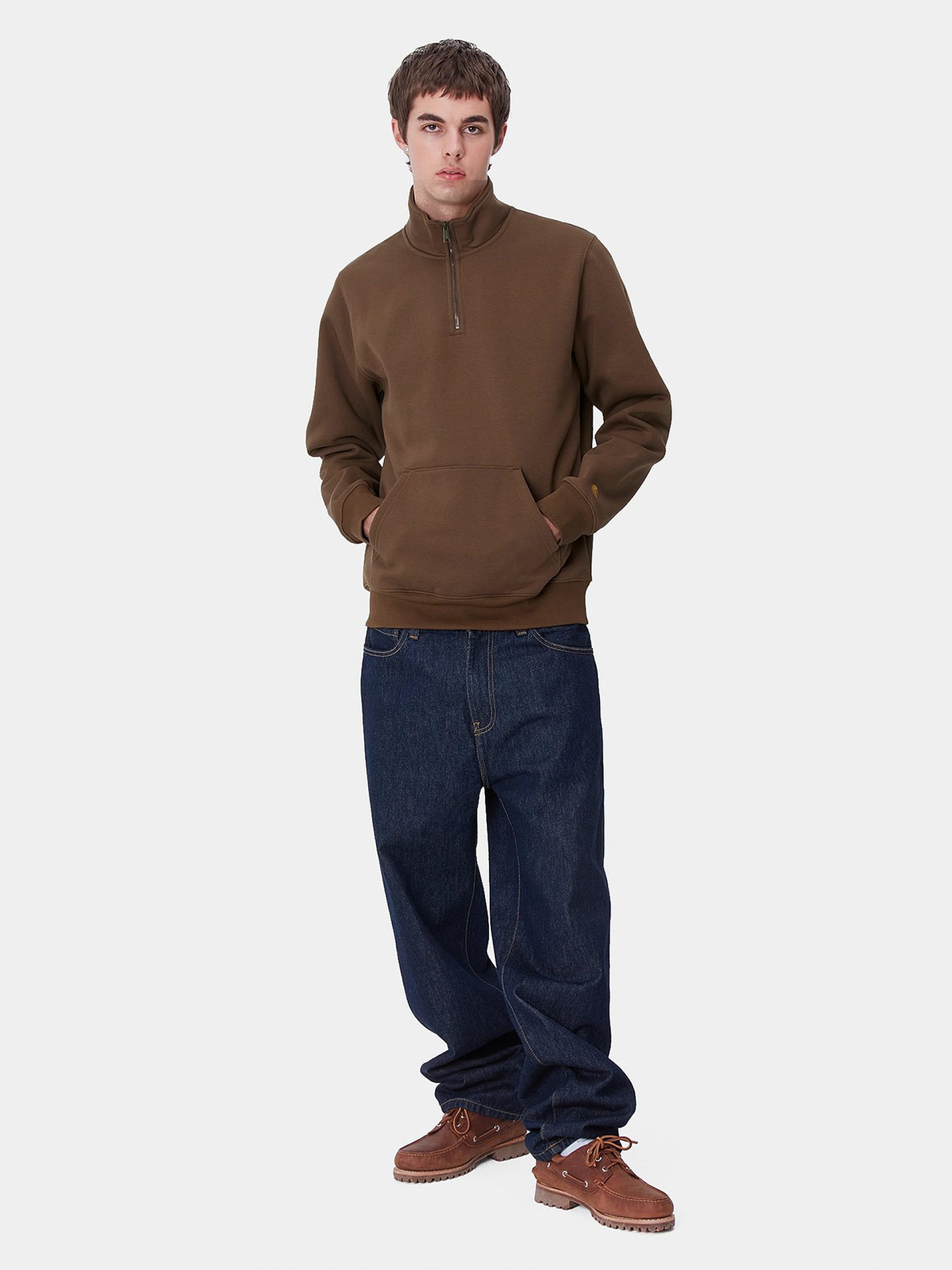 Sudadera con Cremallera Carhartt WIP Chase Neck Marrón