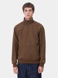 Carhartt WIP Chase Neck Brown Zip Sweater