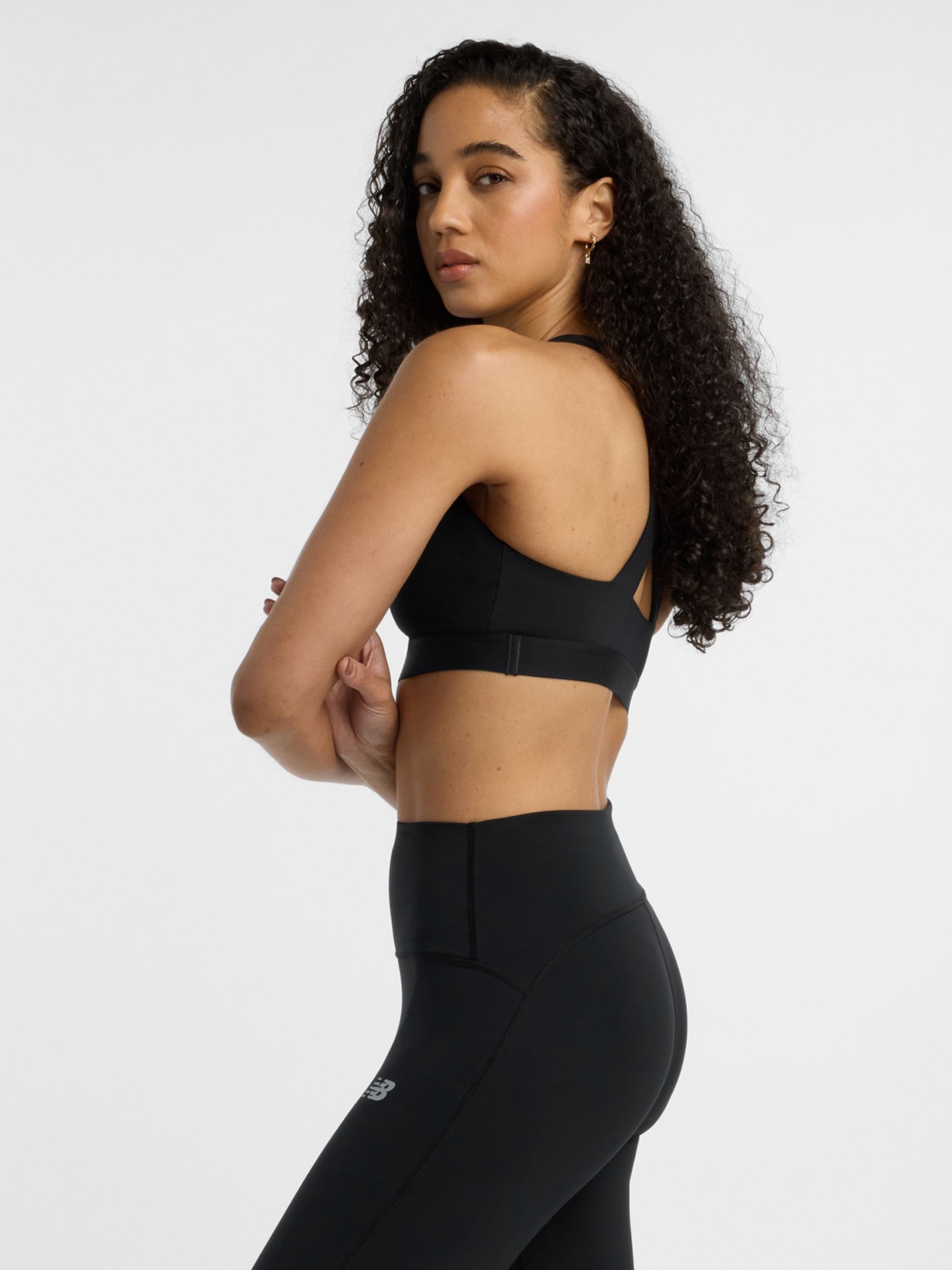 New Balance Essential Train Black Medium Support Sports Bra