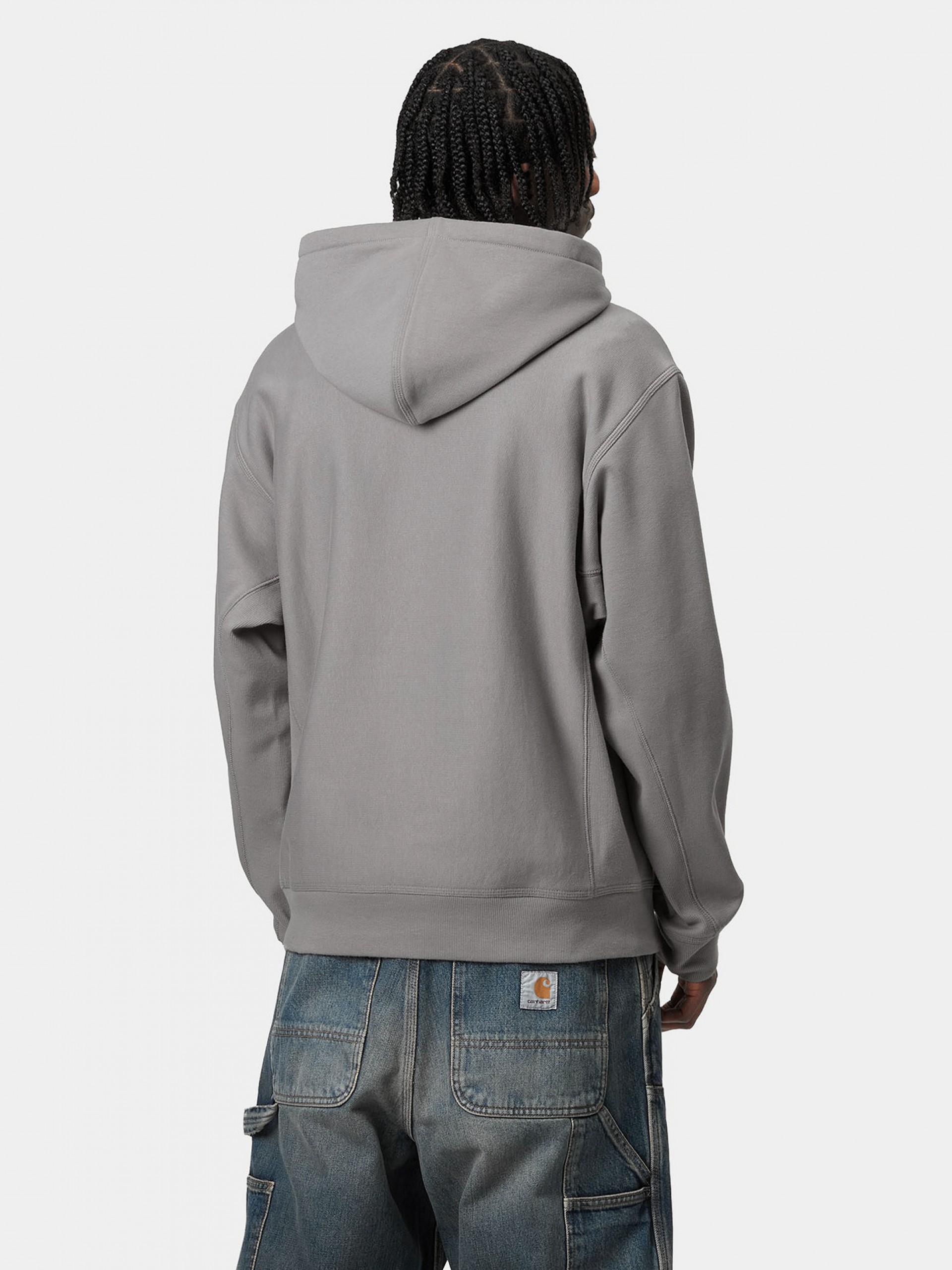 Camisola com Capuz Carhartt WIP American Script Cinzenta