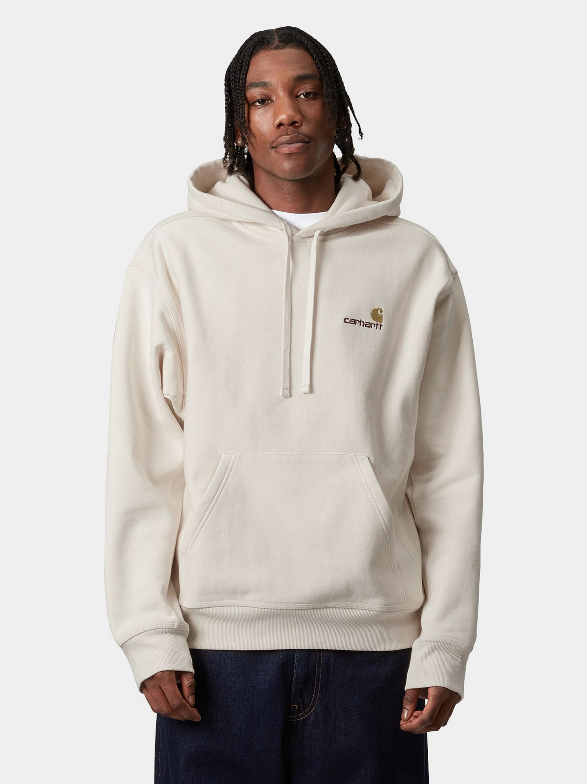 Camisola com Capuz Carhartt WIP American Script Bege