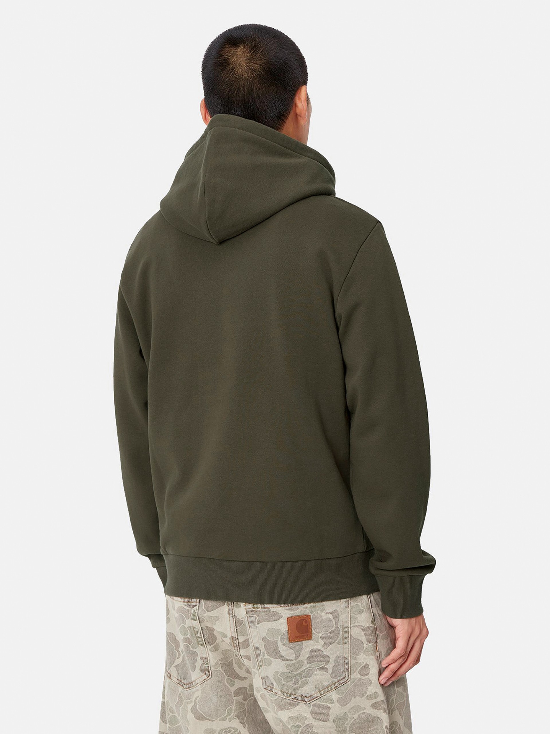 Carhartt WIP Script Embroidery Green Hoodie