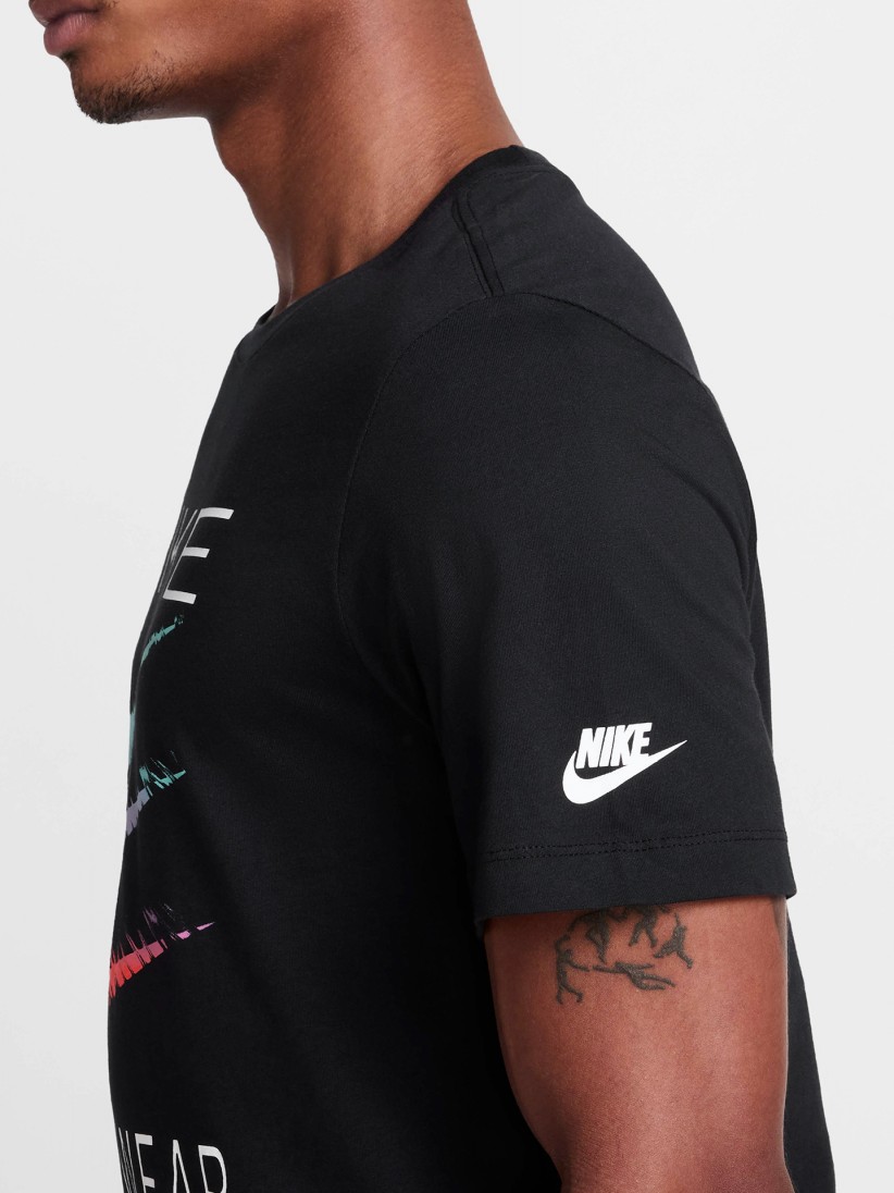 Camiseta Nike Sportswear Triple Swoosh Negra Para Hombre