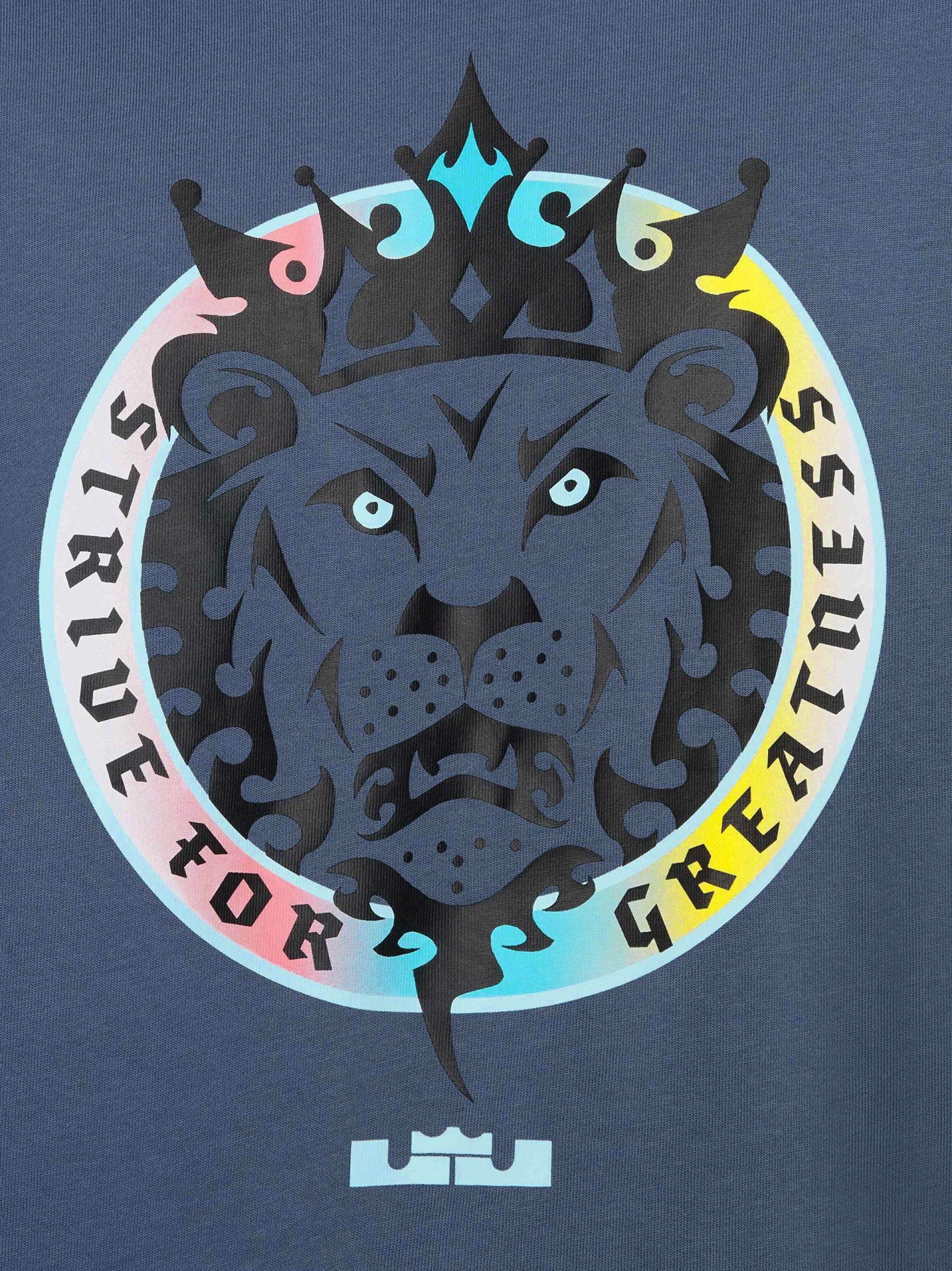 T-shirt de Basquetebol Nike LeBron Max90 Azul Para Homem