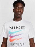 Camiseta Nike Sportswear Triple Swoosh Blanca Para Hombre