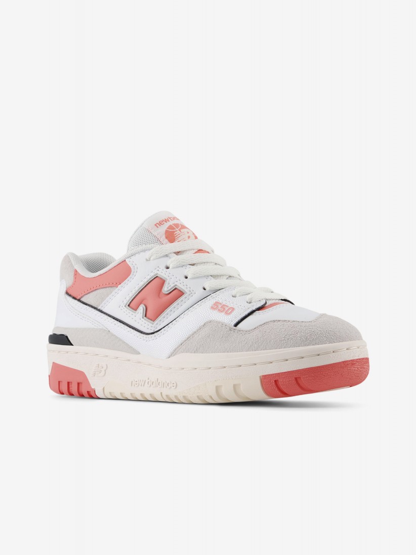 Sapatilhas New Balance GSB550 V1 Brancas e Coral