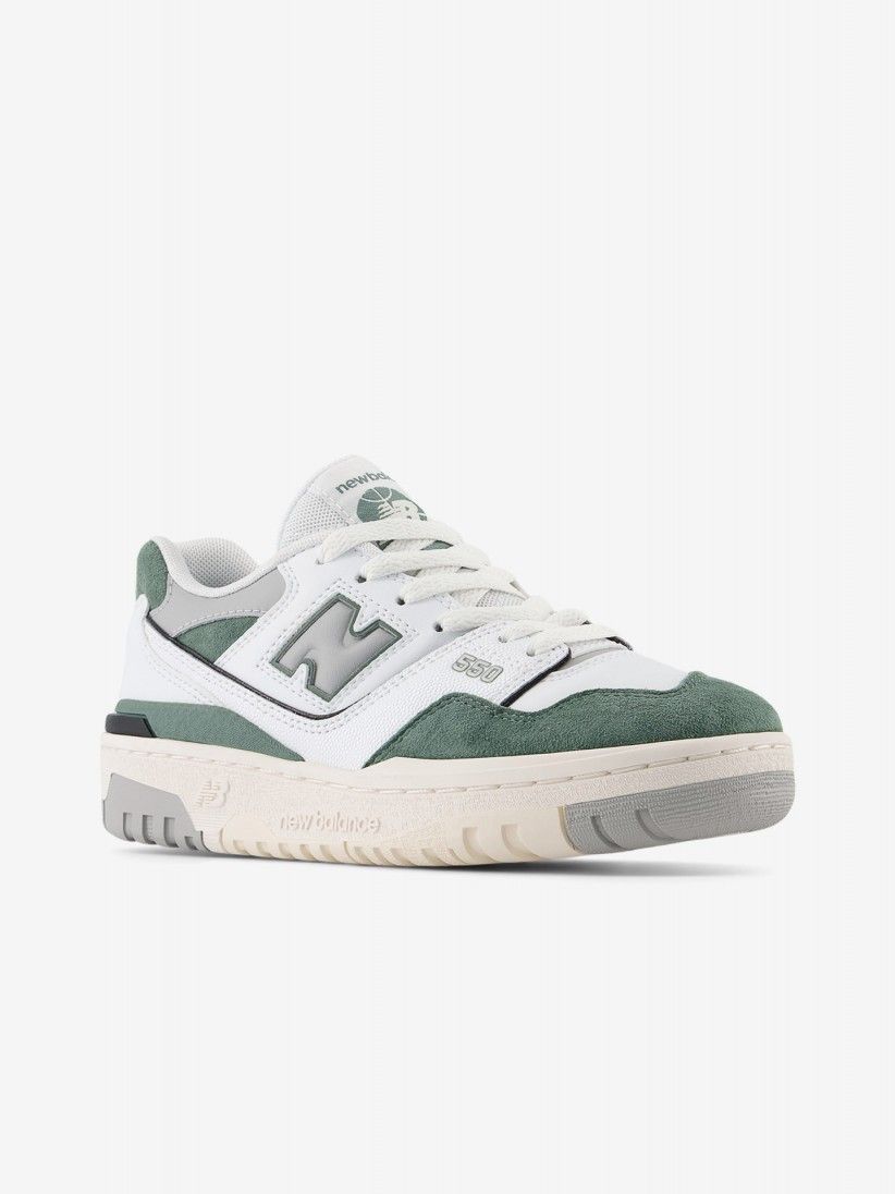 Sapatilhas New Balance GSB550 V1 Brancas e Verdes